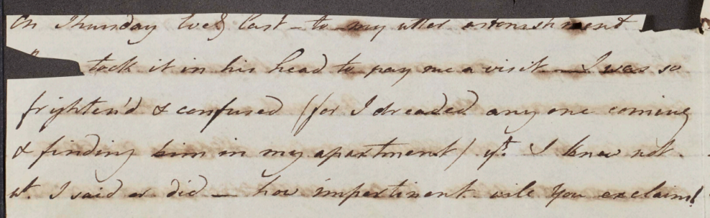 Manuscript letter (excerpt)