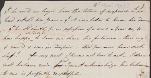 Excerpt from autograph letter (text reproduced above)